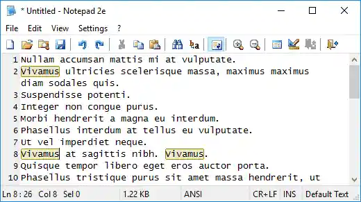 Ctrl+Backtick - Renaming words on line
