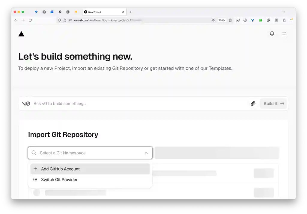 Add GitHub account