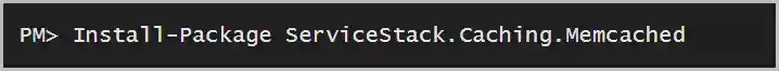 Install ServiceStack.Caching.Memcached