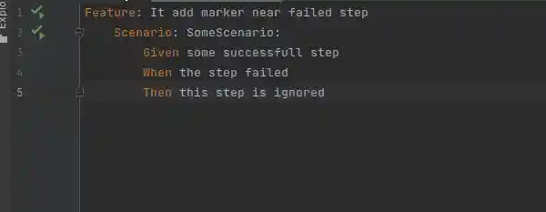 Highlight the failing steps