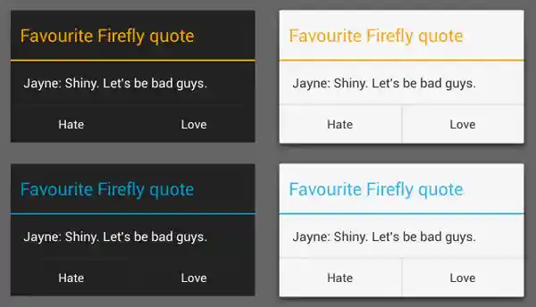 Screenshot of the dialogs