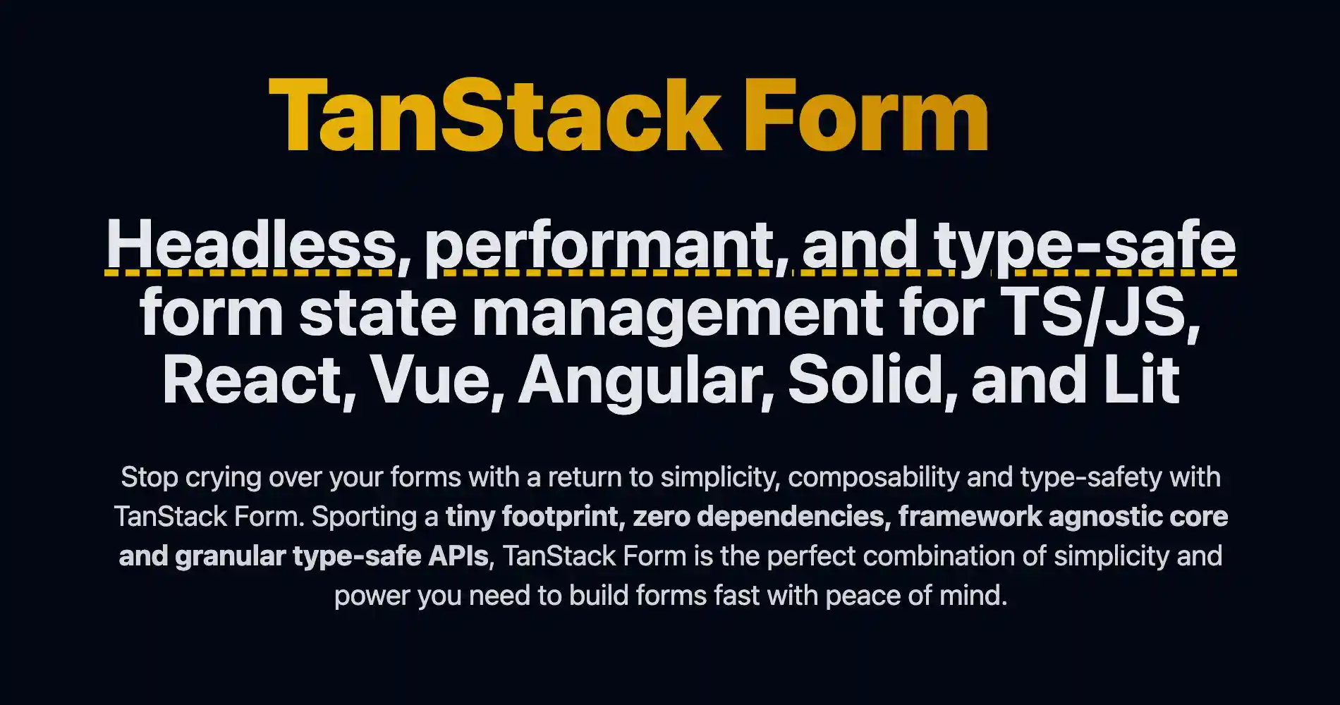 TanStack Form Header
