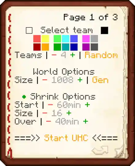 Configuration book page 1 or 3