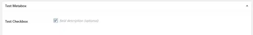 Screenshot of checkbox CMB field type