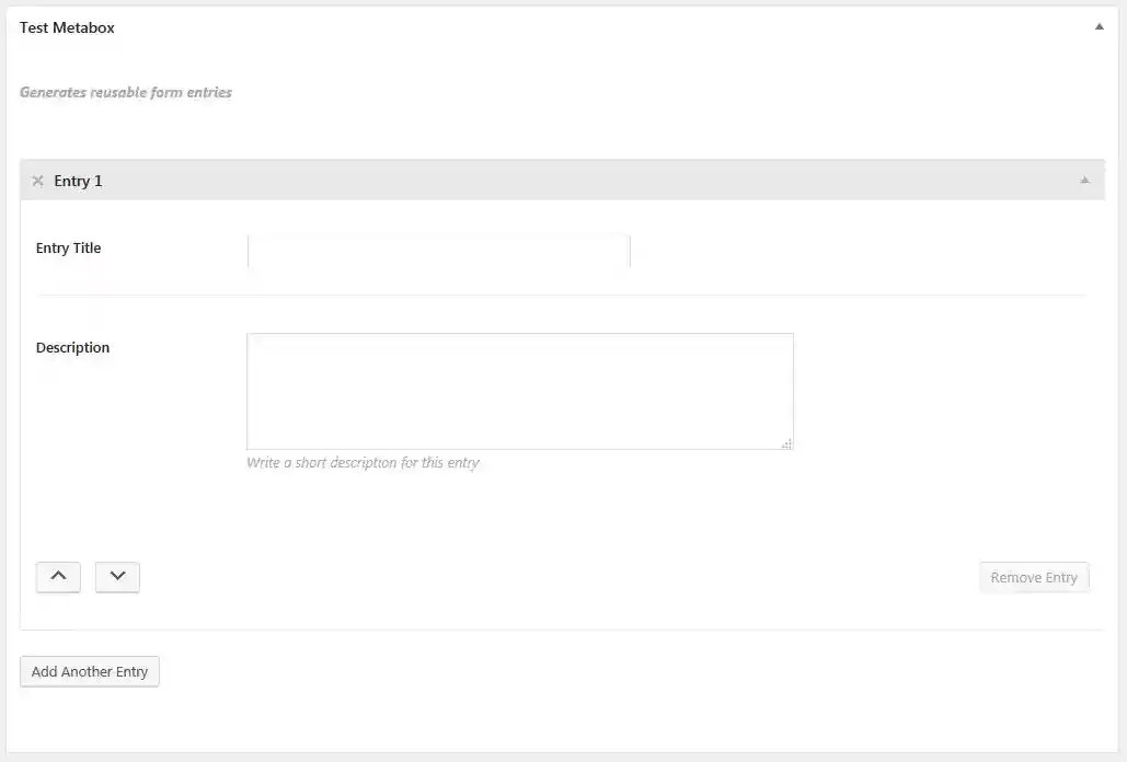 Screenshot of group / repeatable CMB field type