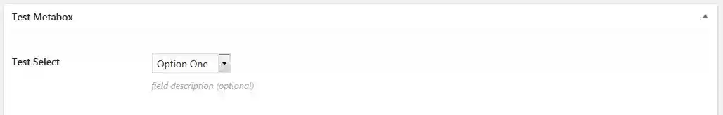 Screenshot of select dropdown CMB field type