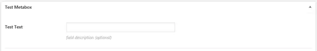 Screenshot of text CMB field type