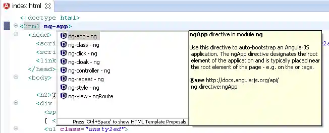 Completion for directive name