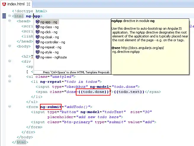 AngulerJS Editor Overview