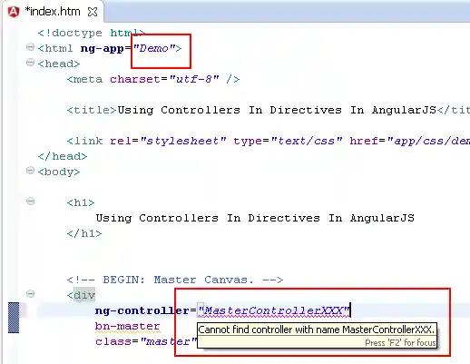 Validation error with controller