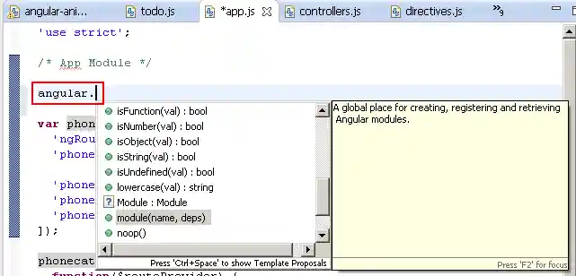 JS Angular Completion Angular