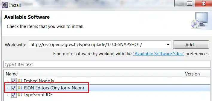 Install JSON Editors