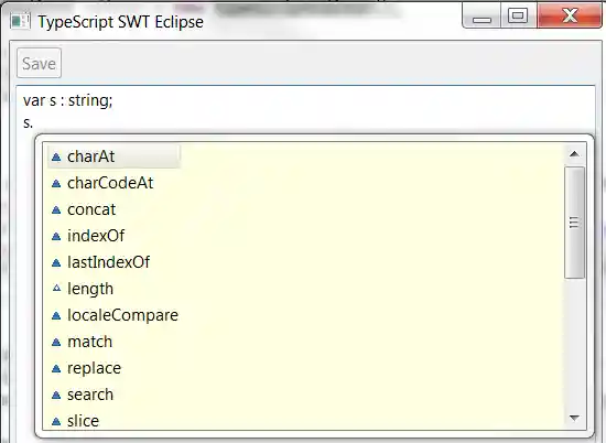 SWT TypeScript Editor