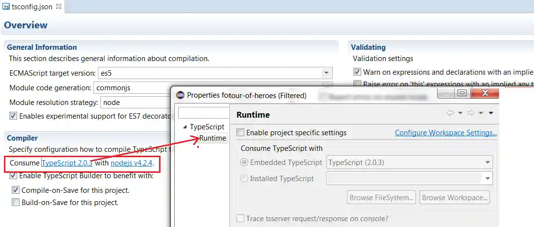 Change TypeScript version