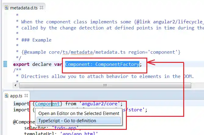 TypeScript hyperlink