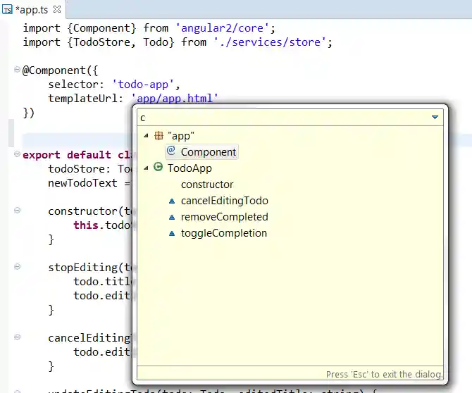TypeScript Quick Outline