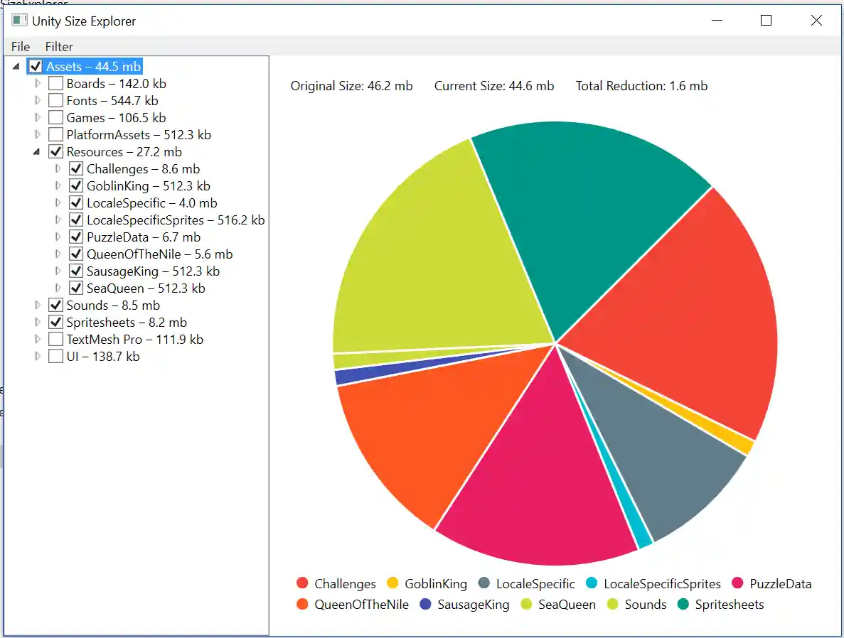 Unity Size Explorer example