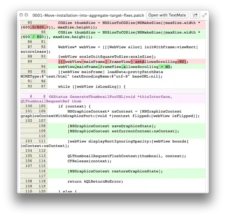 Example patch file QuickLook preview