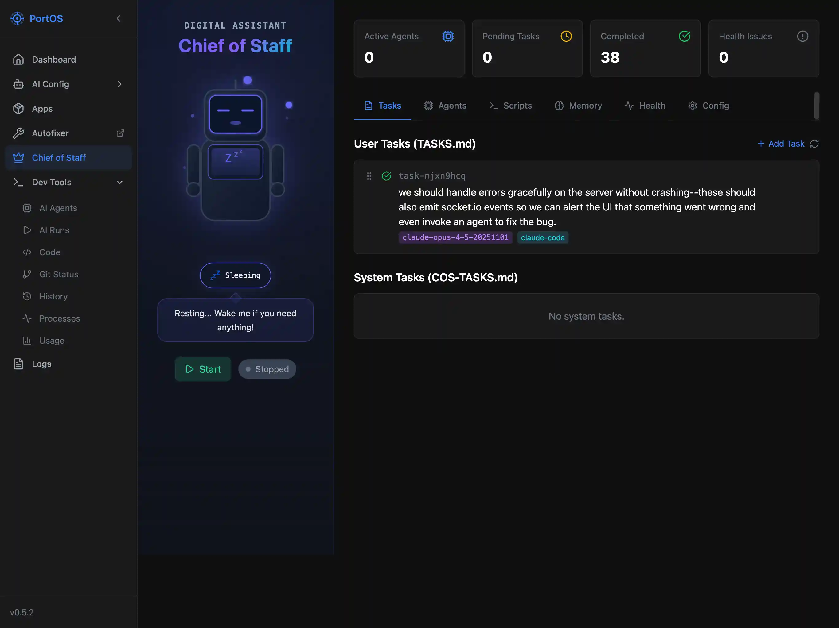 Chief of Staff Tasks