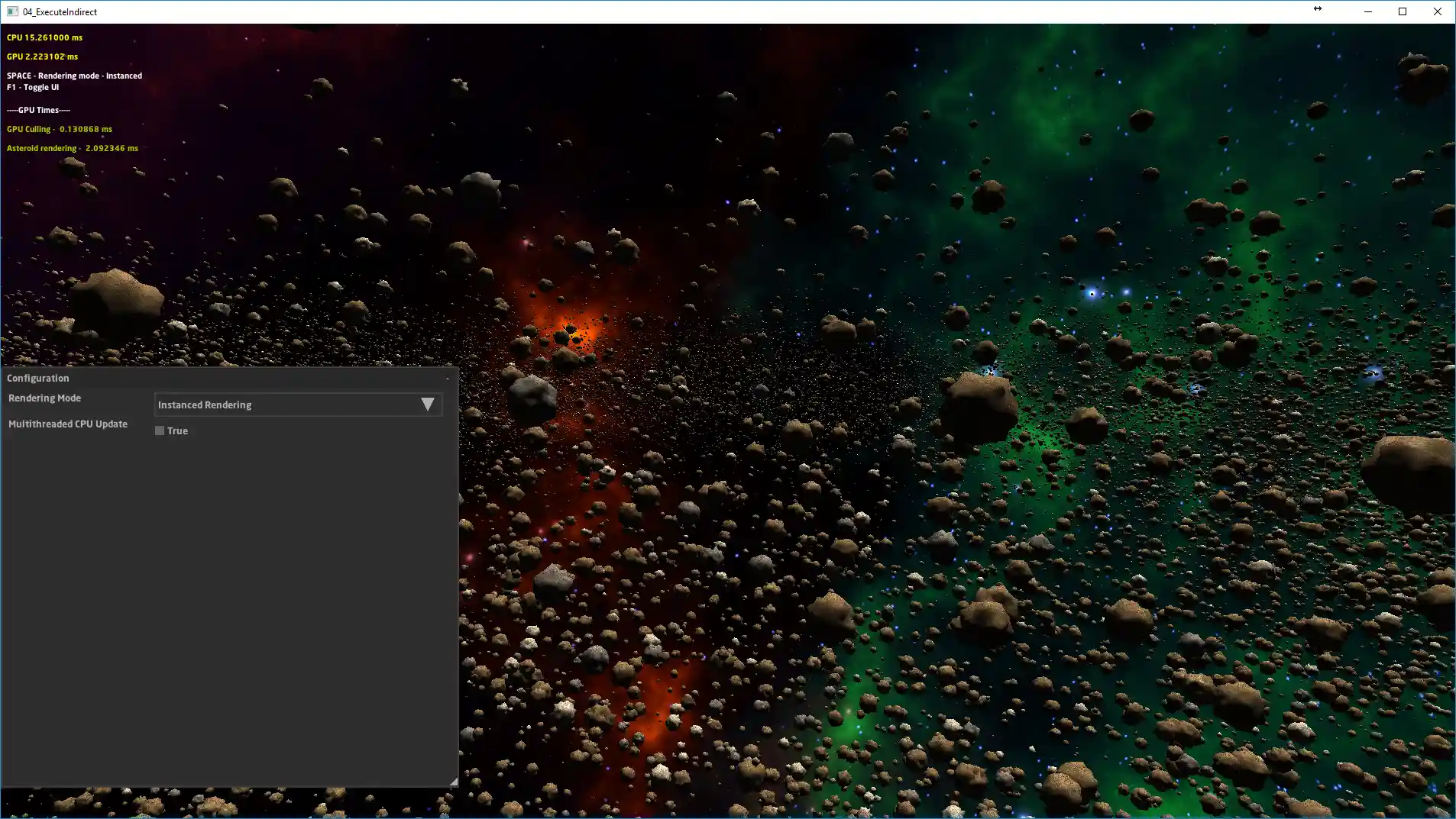 Image of the ExecuteIndirect Unit test