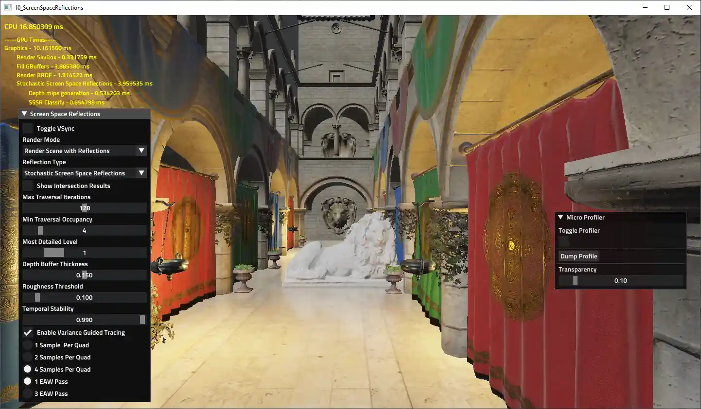 AMD FX Stochastic Screen Space Reflections