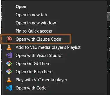 Context Menu Screenshot