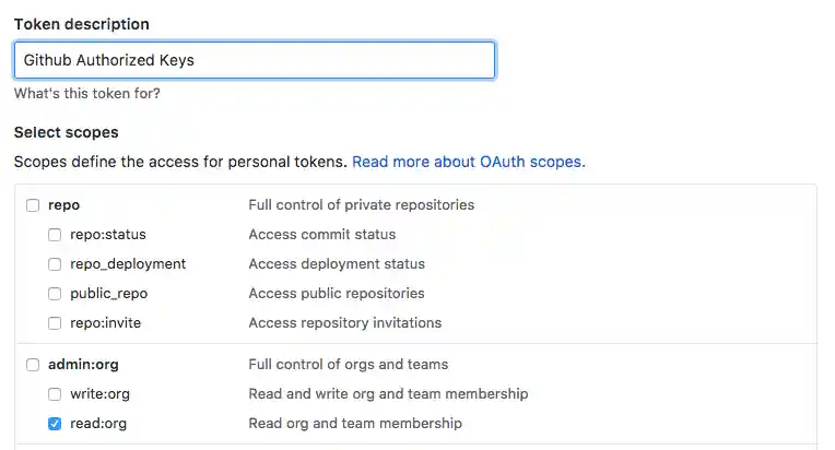 Personal Access Token Permissions