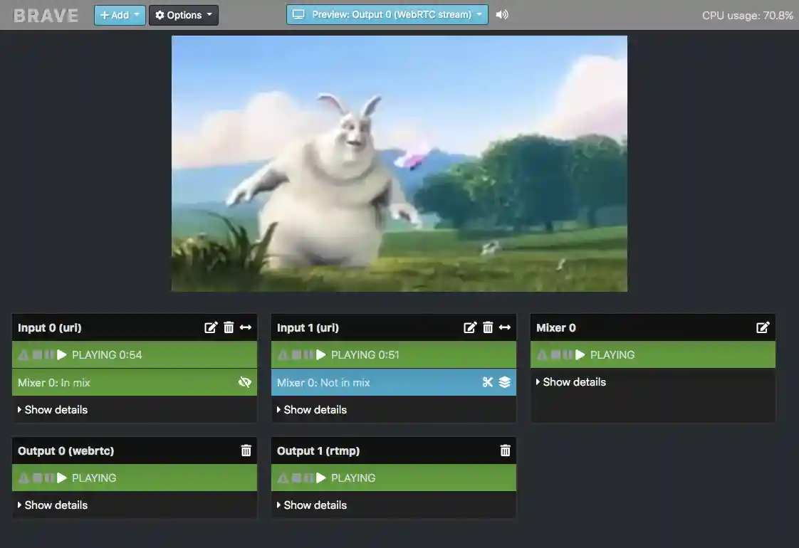 Web interface screenshot