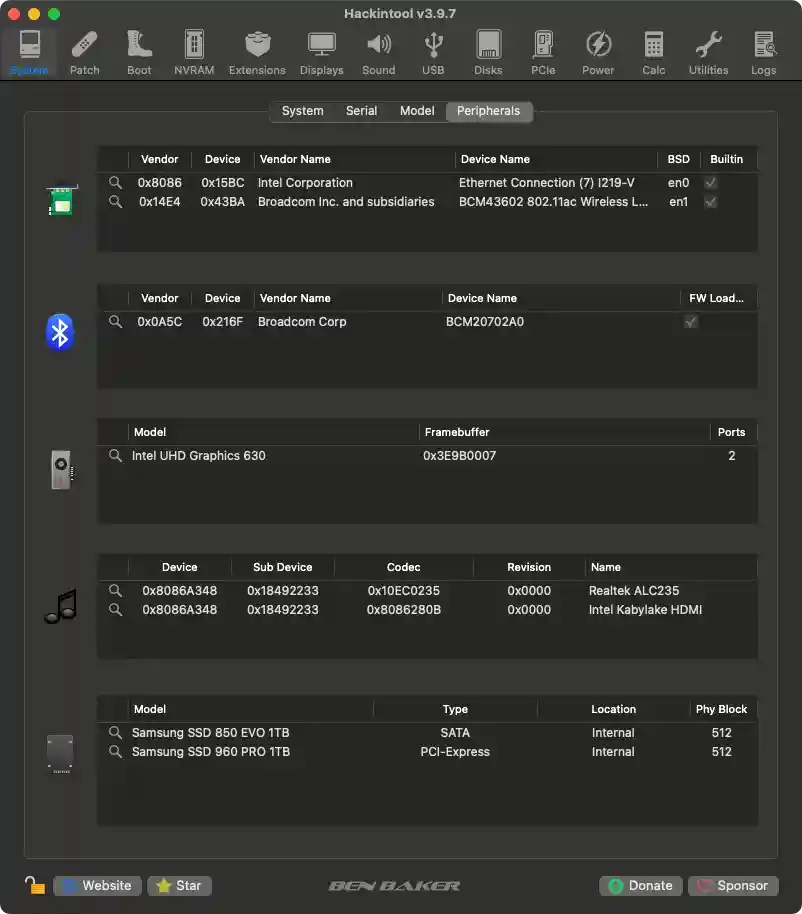 Hackintool Screenshot 2
