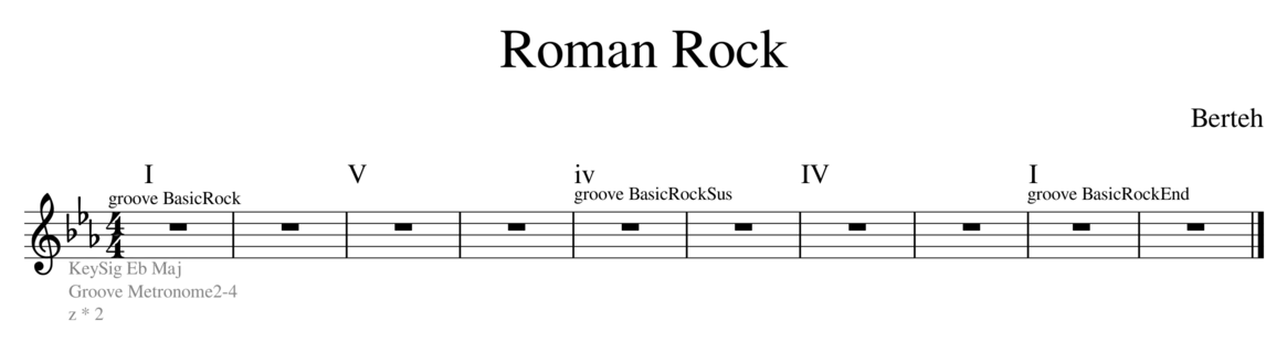 Illustration: Score with Roman chords and directive annotations
