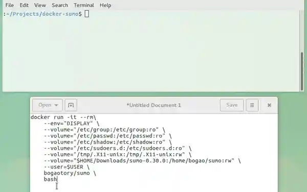 demo TraCI and sumo-gui in docker