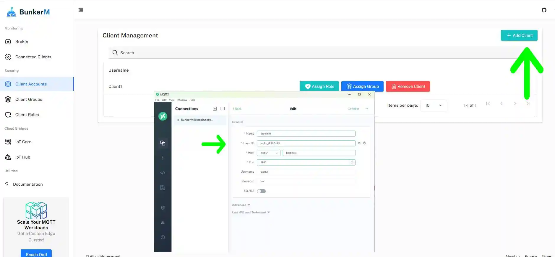 Add Client Screenshot
