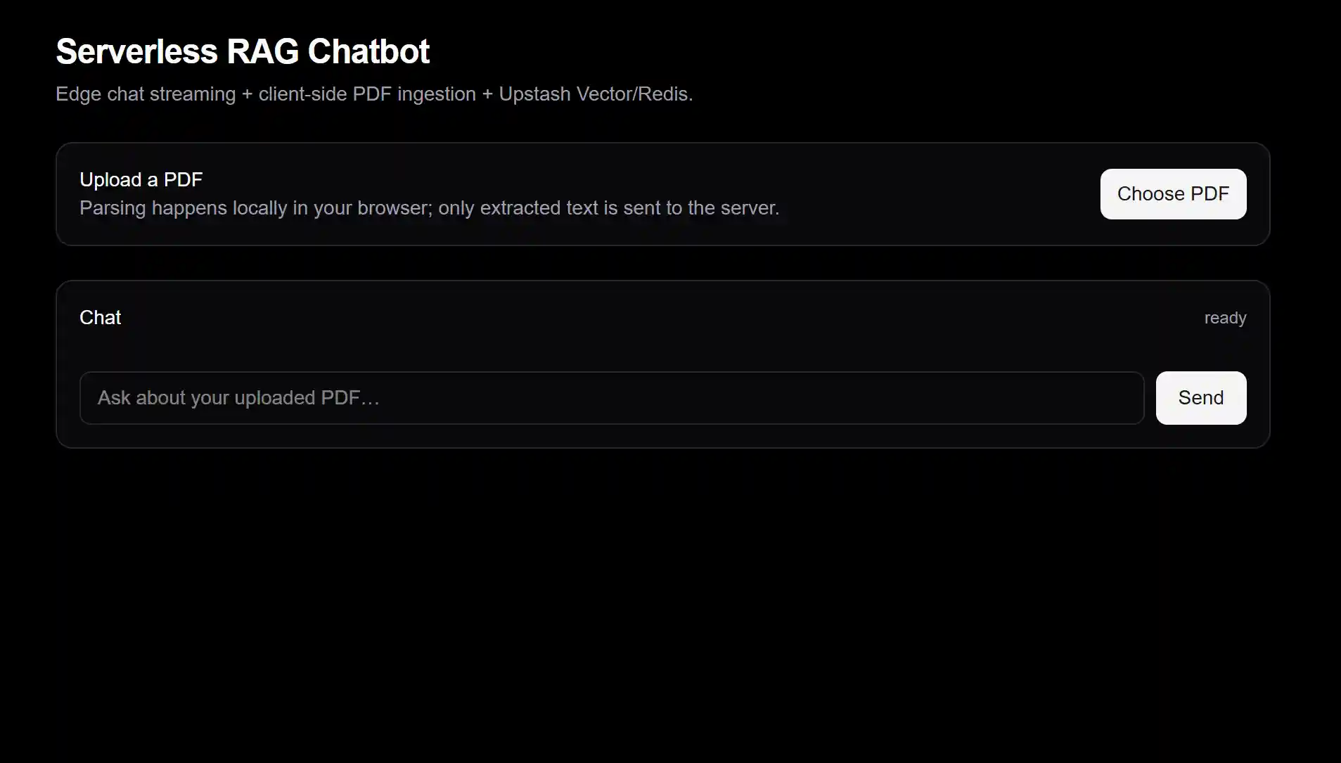 Serverless RAG Chatbot Demo