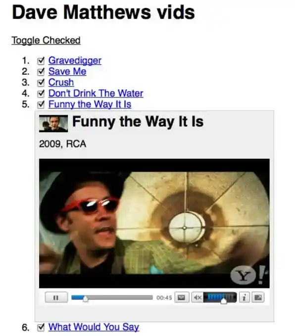 图7-3 真实的视频列表