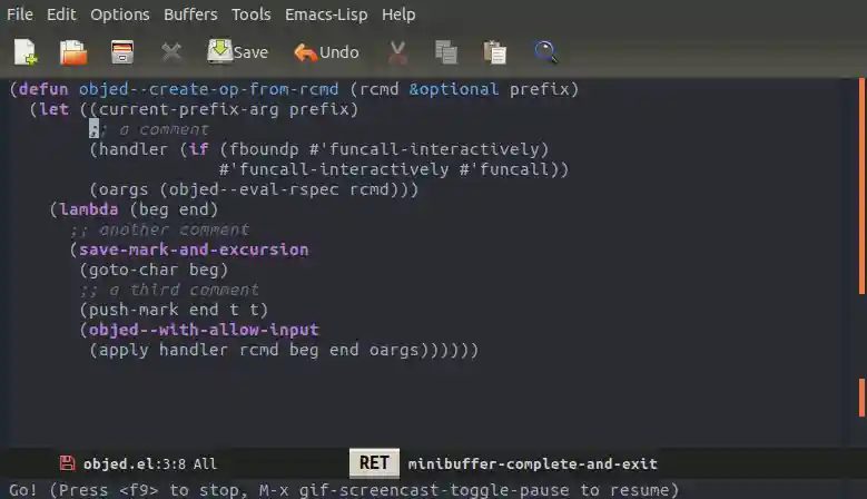 Mark objects inside another one