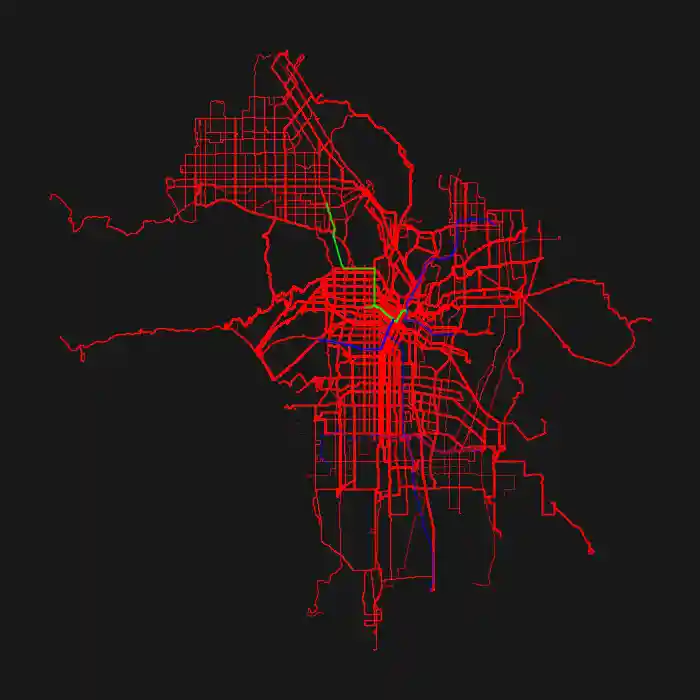 Los Angeles GTFS Heatmap