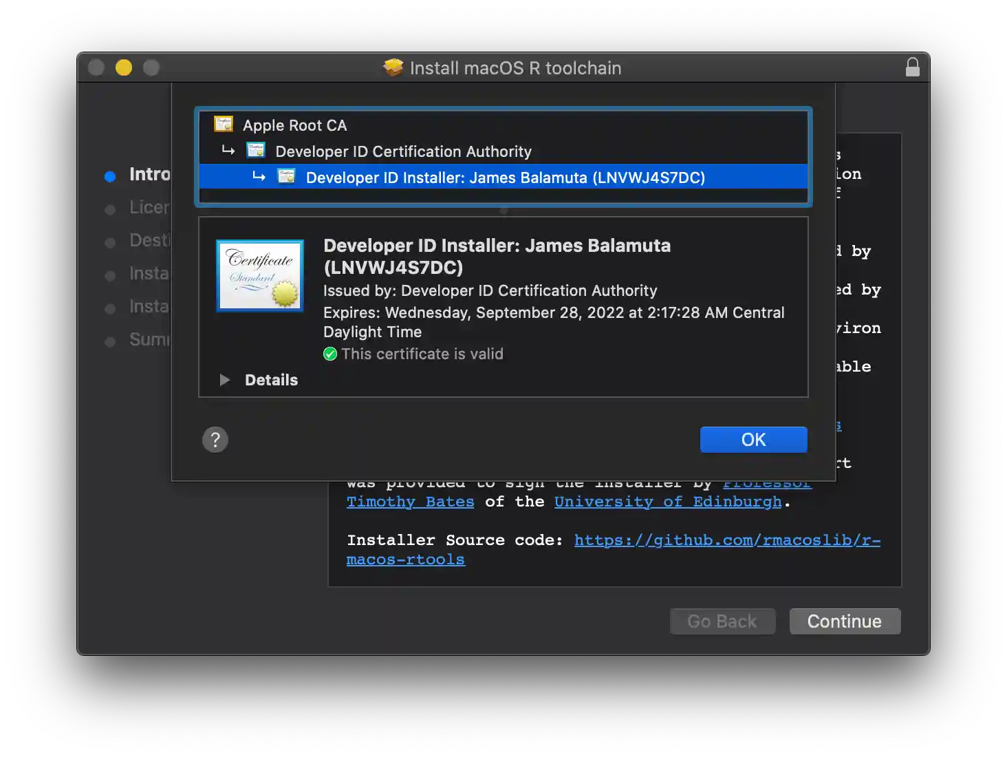 Signed Developer Certificate