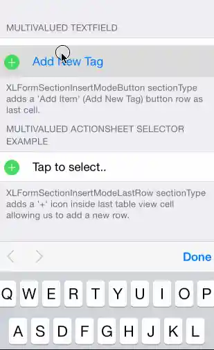 Screenshot of Multivalued Section Example