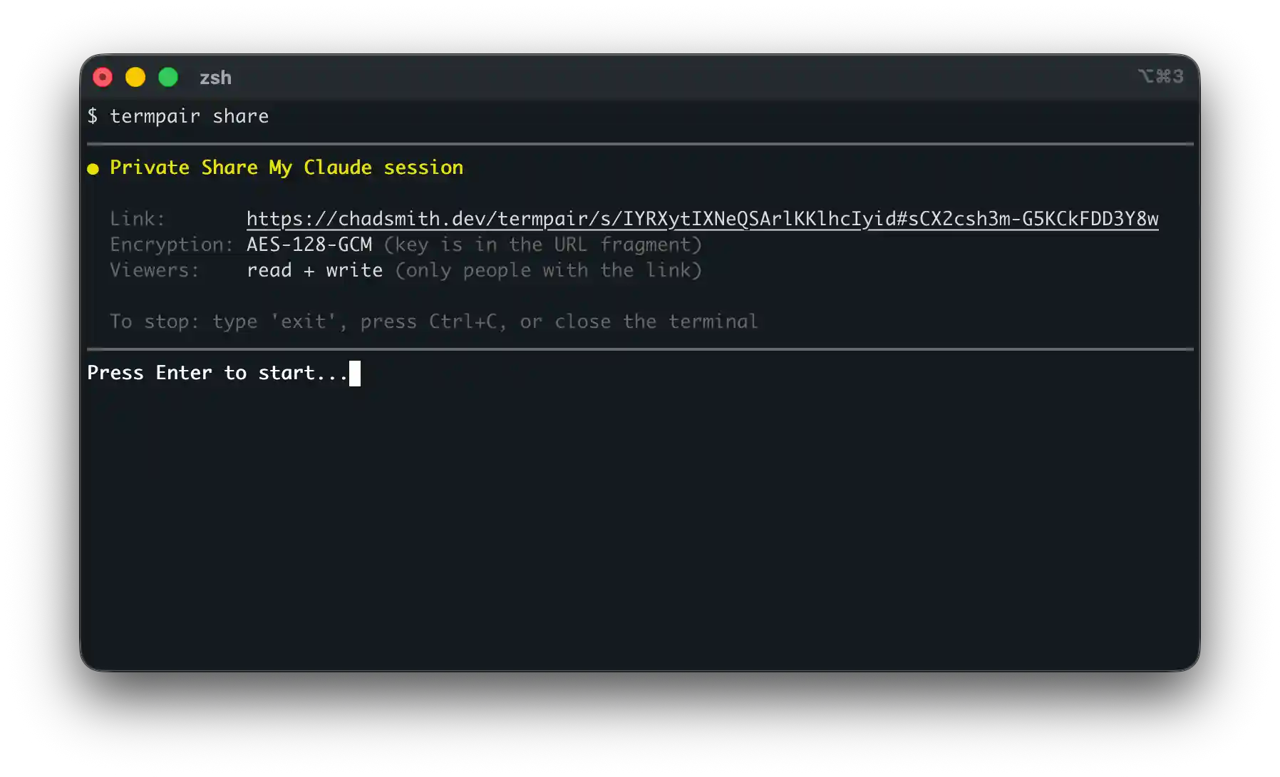termpair share command