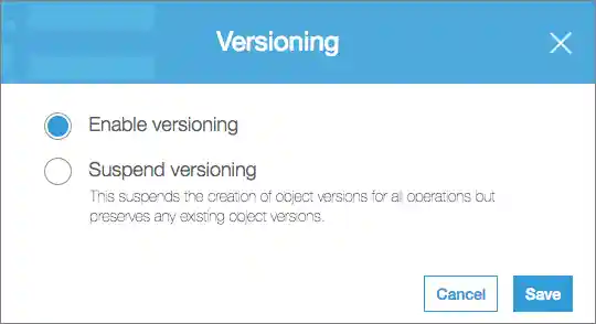 S3 versioning