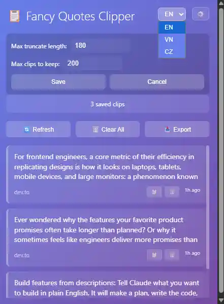 Extension Screenshot