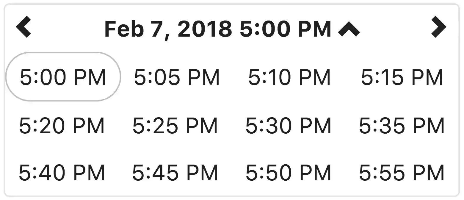 Datetimepicker minute view