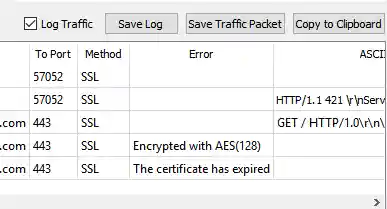 Packet Sender Direct TCP Expired