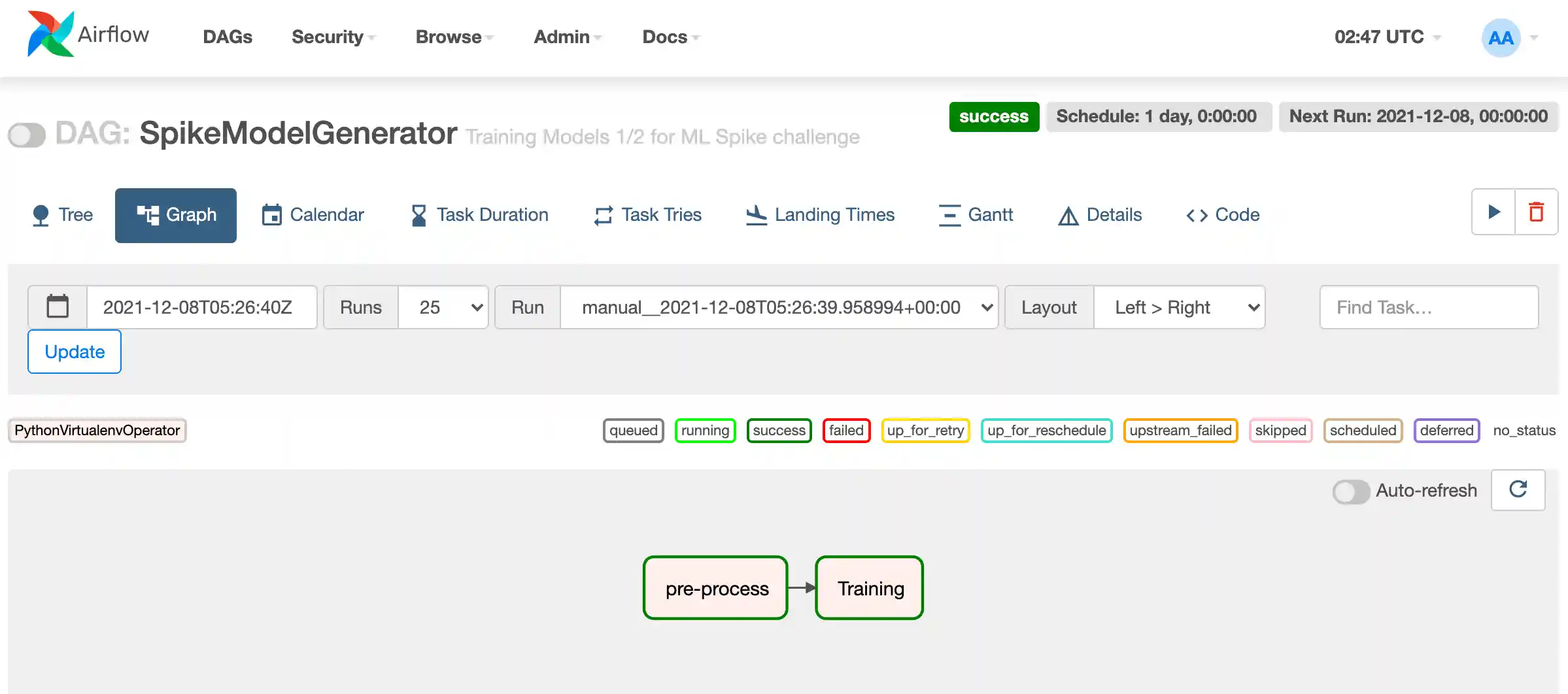 seleccion de archivo csv testing