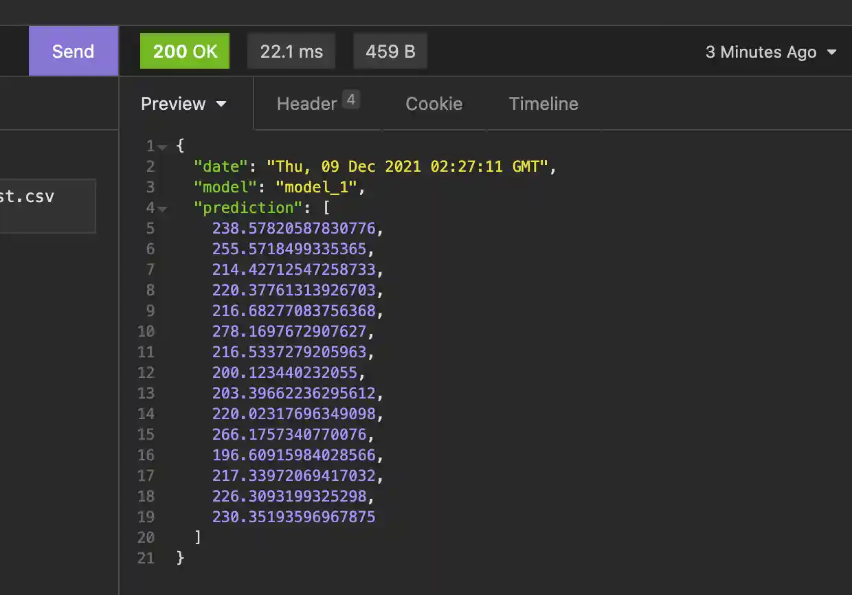 seleccion de archivo csv testing