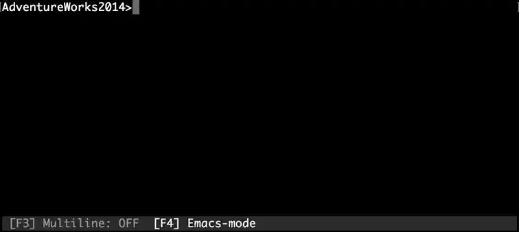 mssql-cli Autocomplete