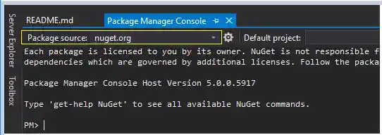 NuGet Pakage Manager Console source.PNG