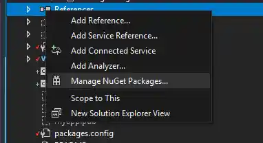 NuGet References Setting