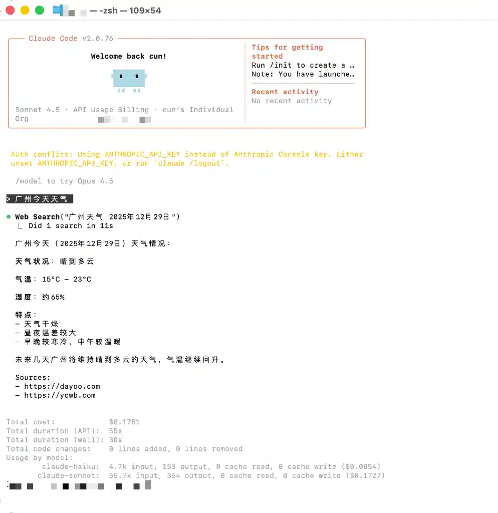 Claude Code 联网搜索 - 结构化来源与引文显示