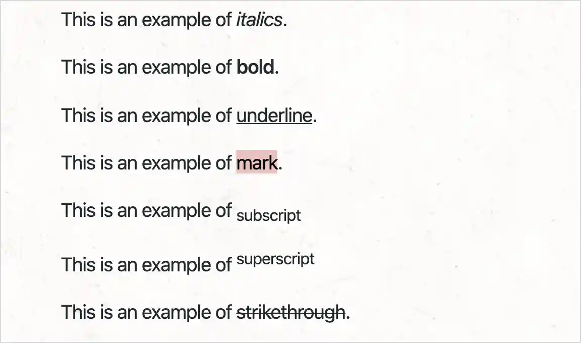 Standard Text Formats